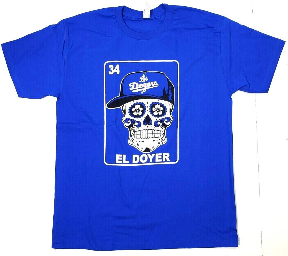 LOS DOYERS SUGARSKULL T-shirt Fernando 34 Los Angeles Baseball Tee Men s New Unisex T-Shirt XXXXL