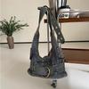 Vintage Denim Crossbody Bags for Women Korean Shoulder Handbag Popular Luxury Designer Trendy