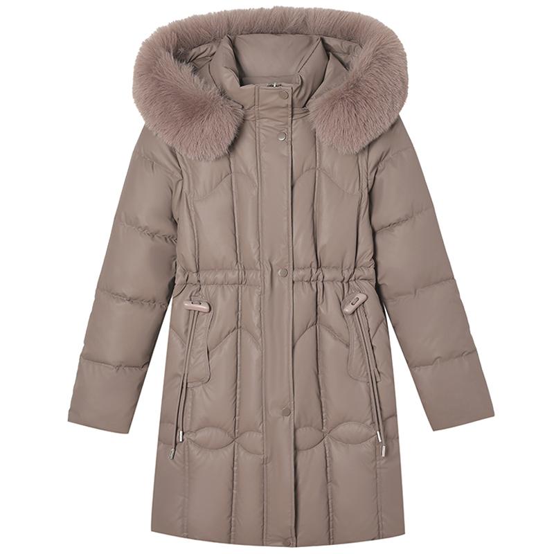 Fashion Women's Coats Winter Long Parkas Hooded Faux Fur Collar Loose Thick Warm Women Jackets