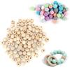 Round Bds Wooden Log Color Craft Bds for Jewelry Children Toys Making