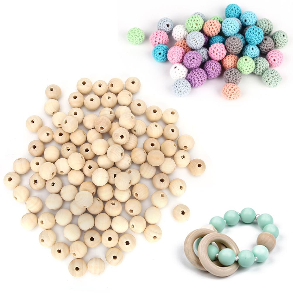 Round Bds Wooden Log Color Craft Bds for Jewelry Children Toys Making