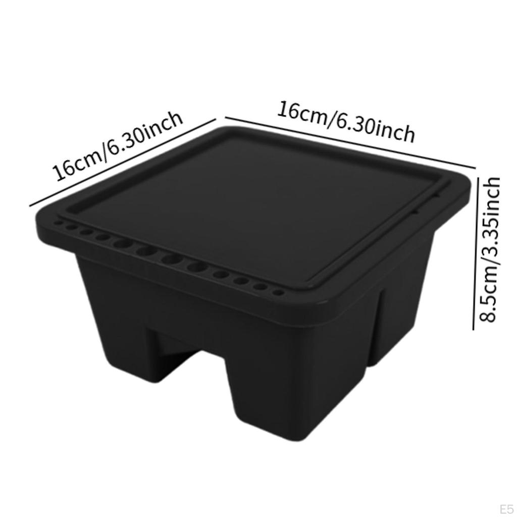 Paint Brush Basin Artist Pen Washer Bucket with Lid for Oil Painting Art Supplies