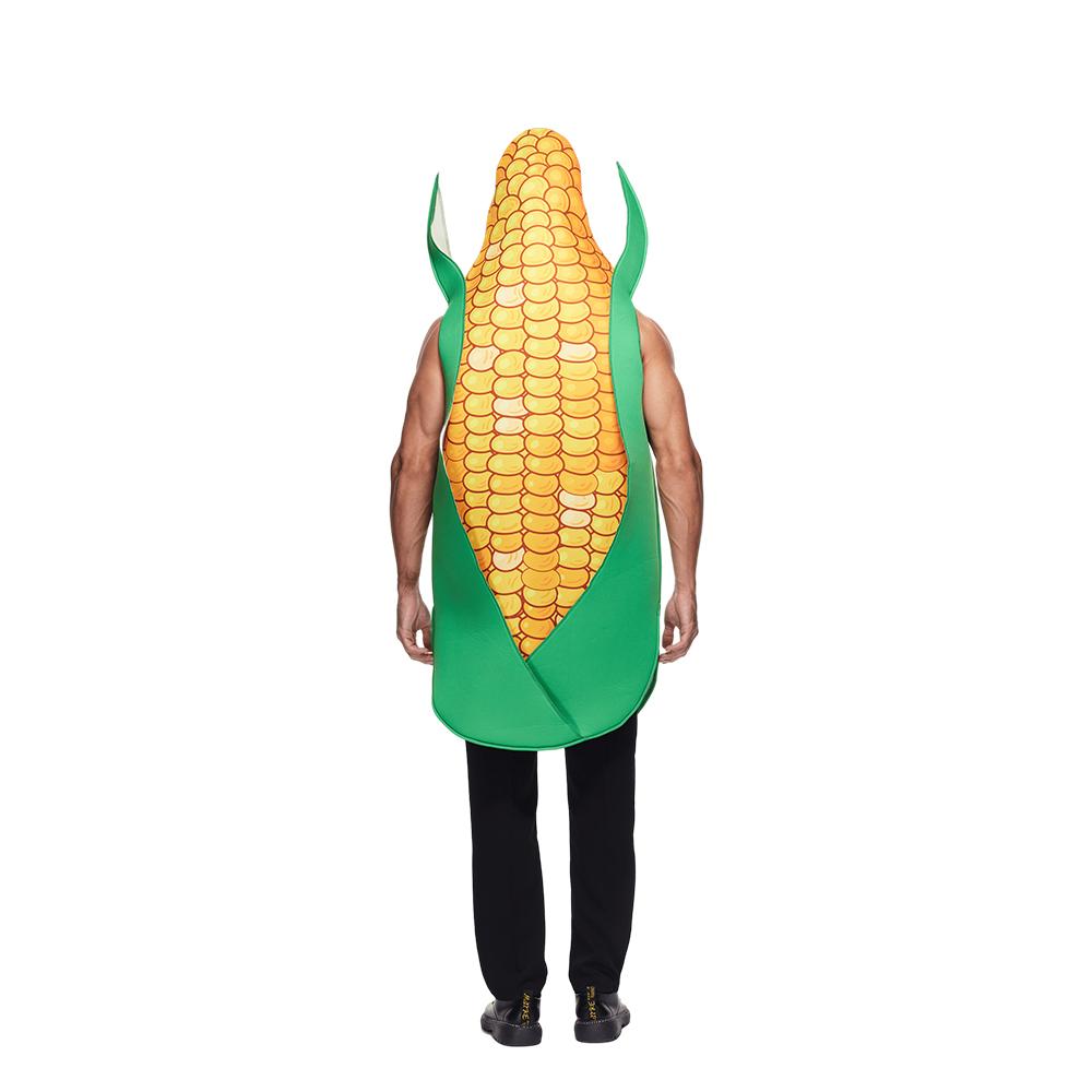 EraSpooky Adult Corn Cob Costume Funny Halloween Vegetable Fancy Dress for Men Women Easter Purim Fancy Dress