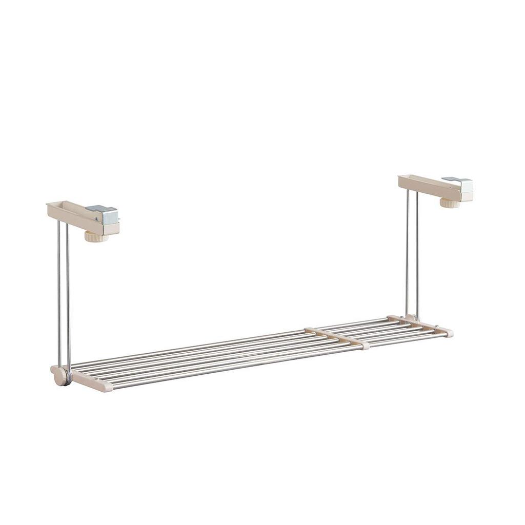 Bestco Stainless Steel Under-Cabinet Kitchen Rack, 1 Tier, Extendable Shelf, Warm Gray, NY-1005