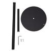 Stainless Steel Paper Towel Holder Stand Heavy Base for Kitchen Fits Standard Rolls Easy Tear Design Black High Low Pole