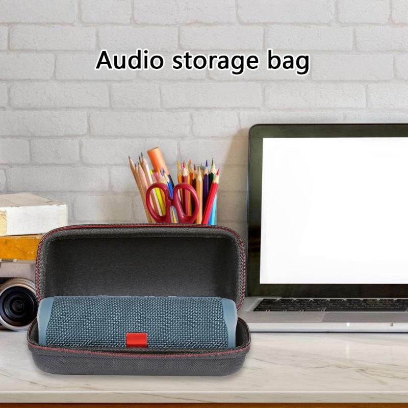 EVA Protective Storage Bag for Flip 7 Wireless Speaker Shock Absorption Design & Detachable Straps