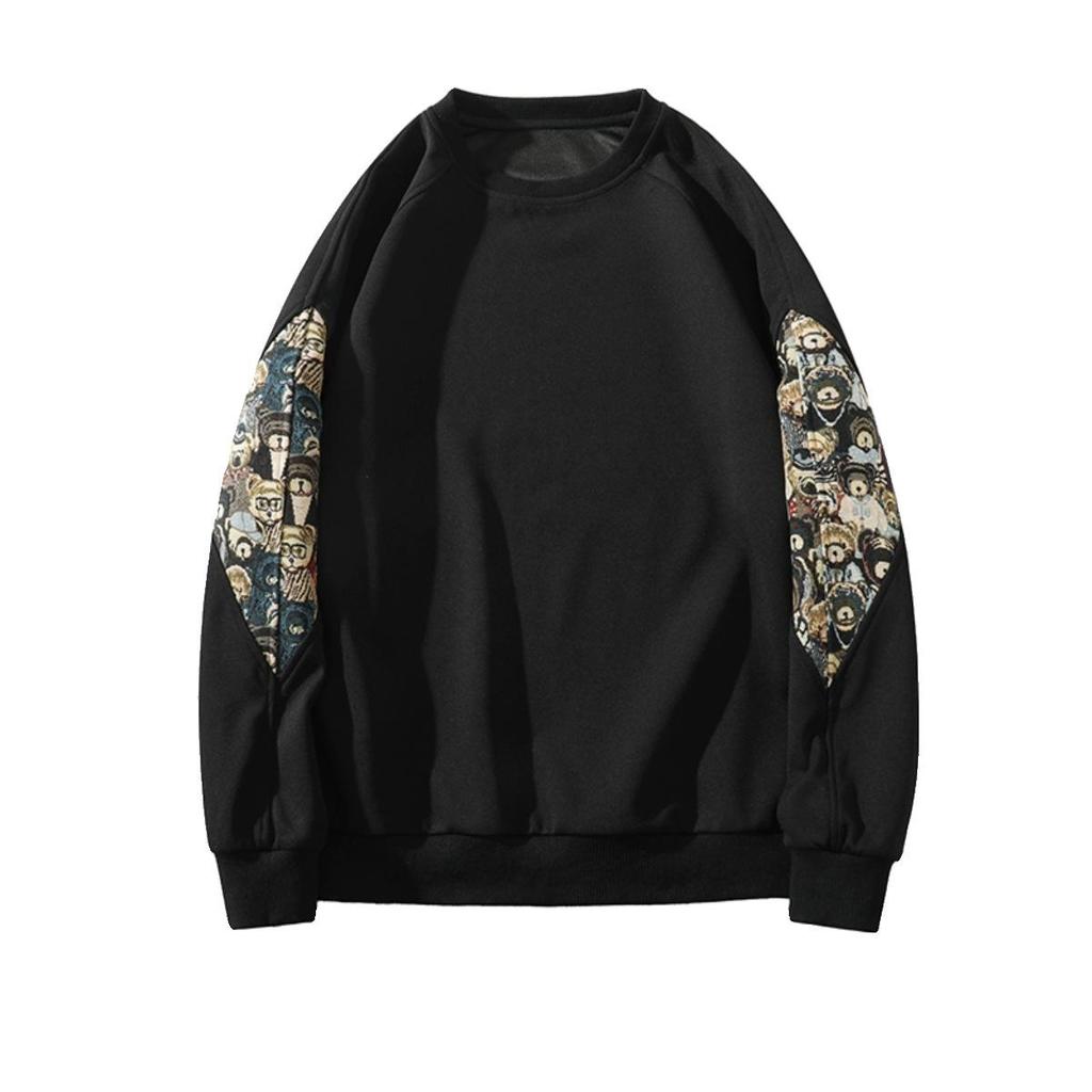 Spring Casual Sweater Men's Korean Version Loose Coat Teen No Hat Versatile Crew Neck On Clothes