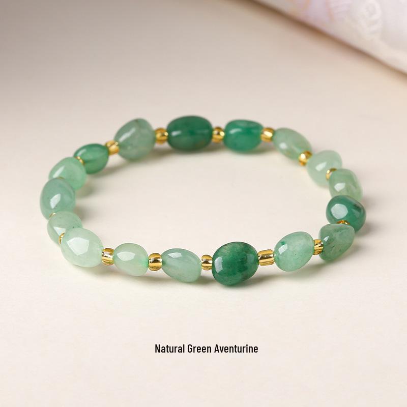 Original Natural Stone Beaded Bracelet - Women's Irregular Shape Crystal for Seaside Vacation Style