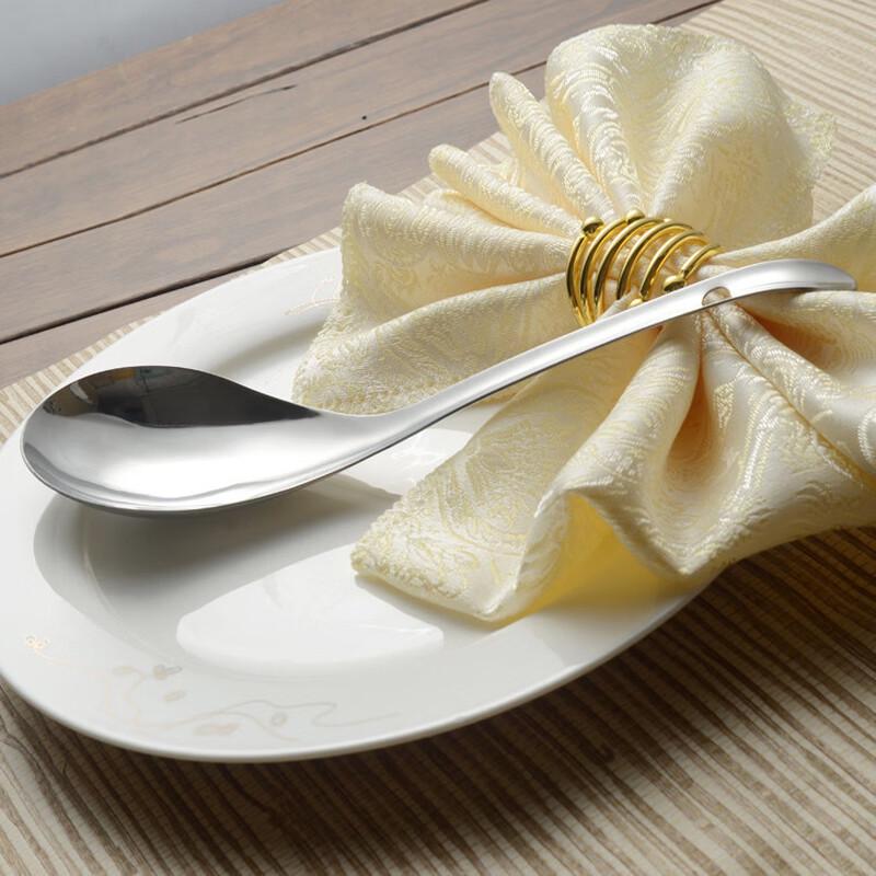 Thickened Large Stainless Steel Rice and Soup Spoon Set