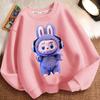 29/5000 Children's LBB Cartoon Hoodie, Long-sleeved Loose Round-neck Hoodie for Boys and Girls Spring and Autumn