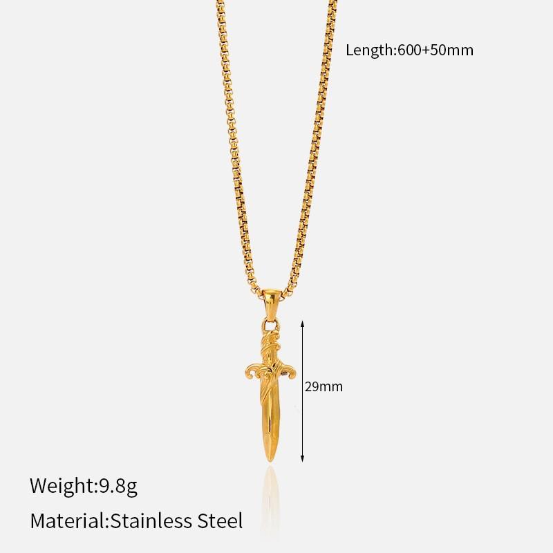 Vintage Minimalist Titanium Steel Cross Necklace Light Luxury Pendant Jewelry for Women Men