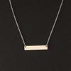 Engraving Personalized Square Bar Custom Necklace Stainless Steel Pendant Necklace Gold 3 Colors Women/Men Custom Gift