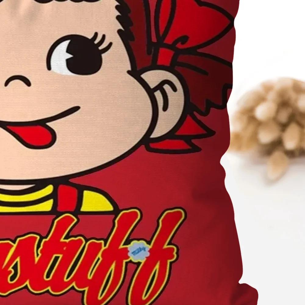 Classic Mascot P-Peko Animation Pillow Case Square Pillow Bedroom Sofa Leisure Comfort Cushion Living Room Home Decoration 40X40