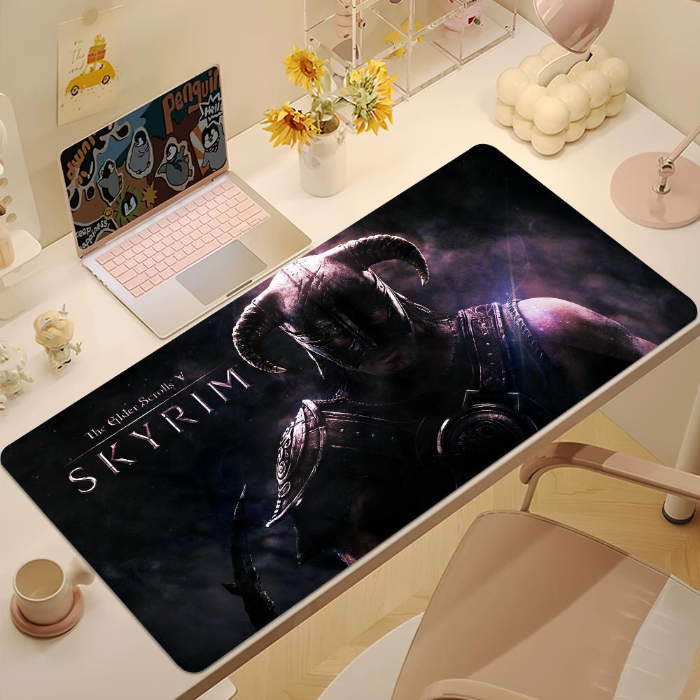 

Игра The E-Elder Scrolls V Для ПК Большие Коврики для Мыши Настольный Игровой Коврик для Мыши Прошитые Края Нескользящая Резиновая Основа Расширенные коврики для мыши 30x60x0.2cm