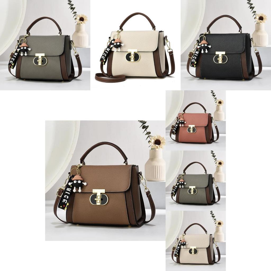 Trendy Colorful Small Handbag For Women 2024 Stylish Pu Material Crossbody Bag