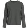 Shop   Women Basic Semi Crop Round Neck Long Sleeve T shirT True Purple Dai Wsh 