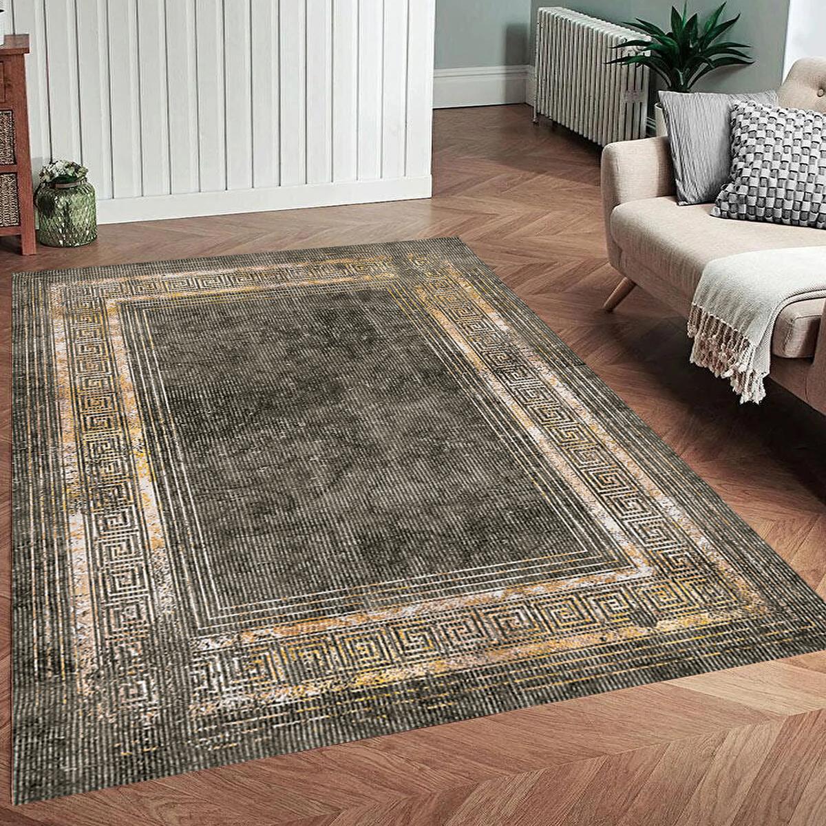 

Eliana Home Washable Printed Carpet LNA0898-FNL114 50x80 жёлтый