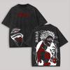 Sukuna Tattoo T Shirt Jujutsu Kaisen Men Vintage Acid Wash King of Curses Ryomen Anime Graphic Streetwear Breathable Tees