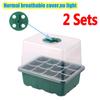 Higher Cover Nursery Tray Box with Growing Light 6/12 Cell LED Full Spectrum Seedling Succulent Flower Planting Germination Pot