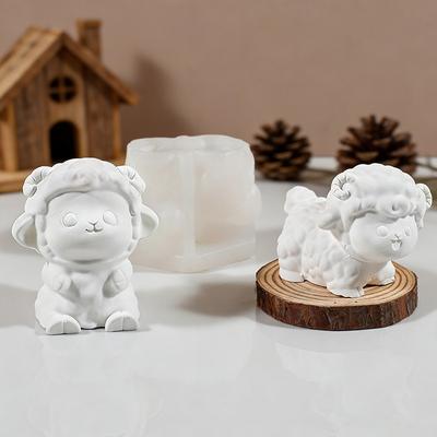 3d Lamb Mold Temperature-Resistant Sheep Silicone Mold Gypsum Mold Food-Grade For Resin Art Gypsum Casting Diy Crafts