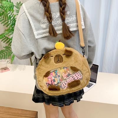 Flow Two-dimensional Girl Transparent Capybara Bag Girl Super Cute Large-capacity Backpack