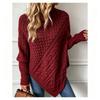 Women S Turtleneck Batwing Sleeve Geometric Pattern Knit Pullover Sweater