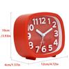 1pc minimalist bedside square quartz alarm clock, creative 3D digital clock face, home decoration, festival gift, battery free