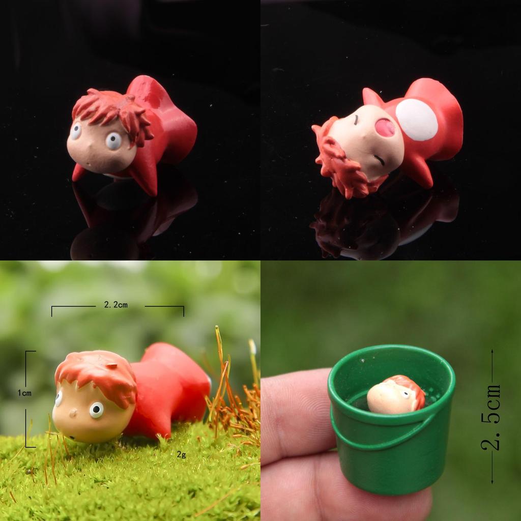 Cartoon Goldfish Ponyo Resin Mini Model Ornament For Garden Decoration Gift And