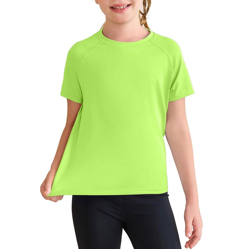 Kids' Quick-Dry Tee - Solid Color Sport T-Shirt