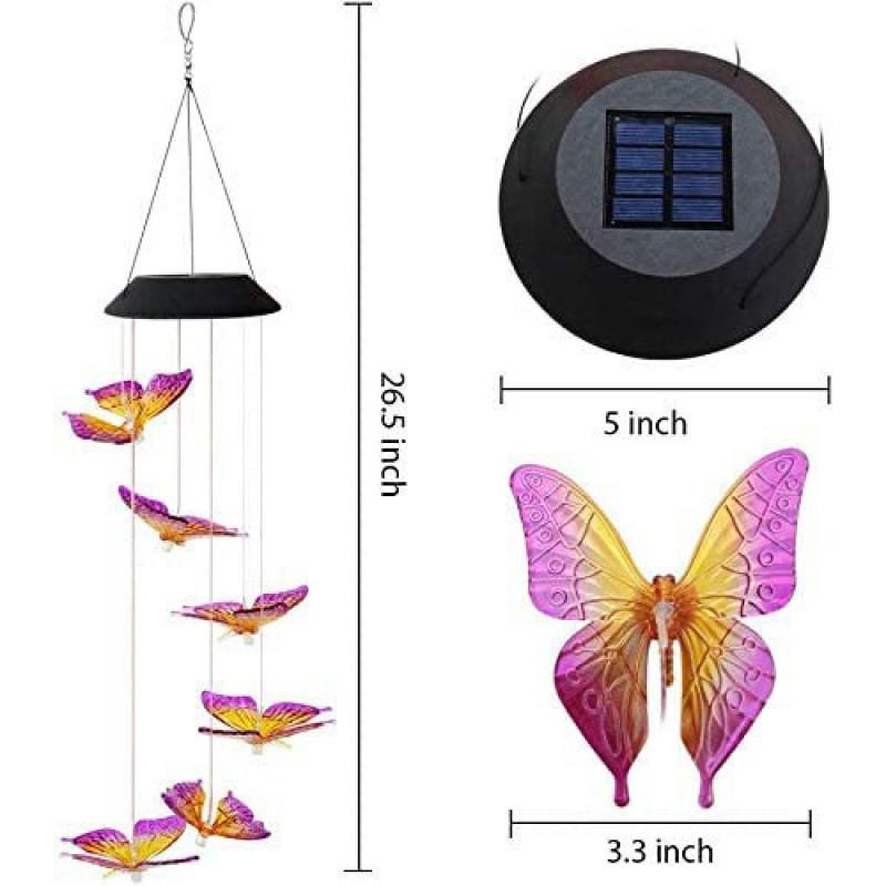 Solar Wind Chime Led Landscape Light With Waterproof Design For Patio And Garden