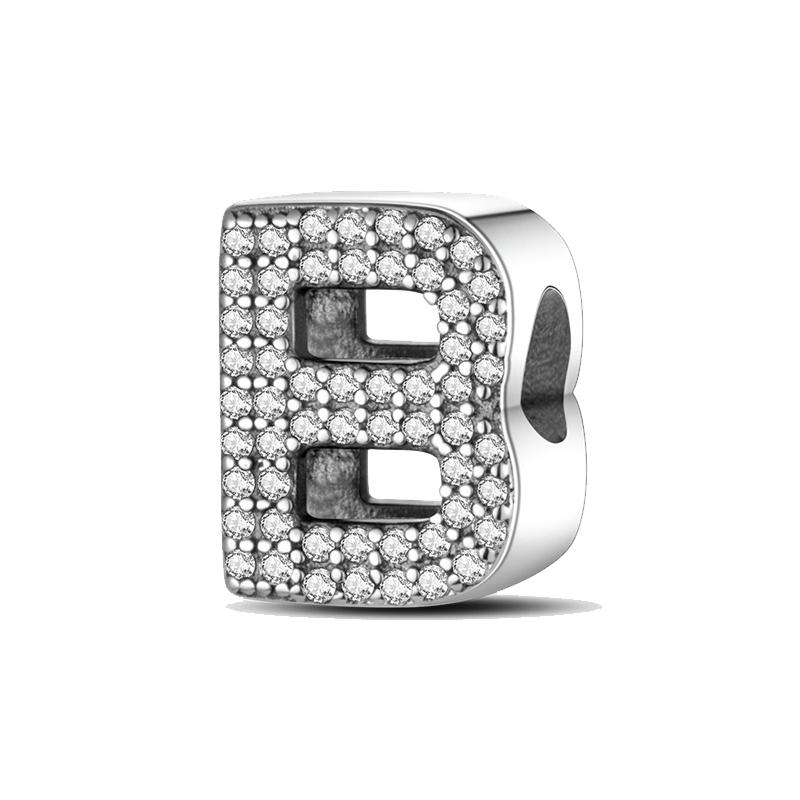 Copper Yellow Love 26 Letters Diy Love Charms Beads Fit 4Mm Hole Diameter Bracelets Fine Birthday Jewelry Gift