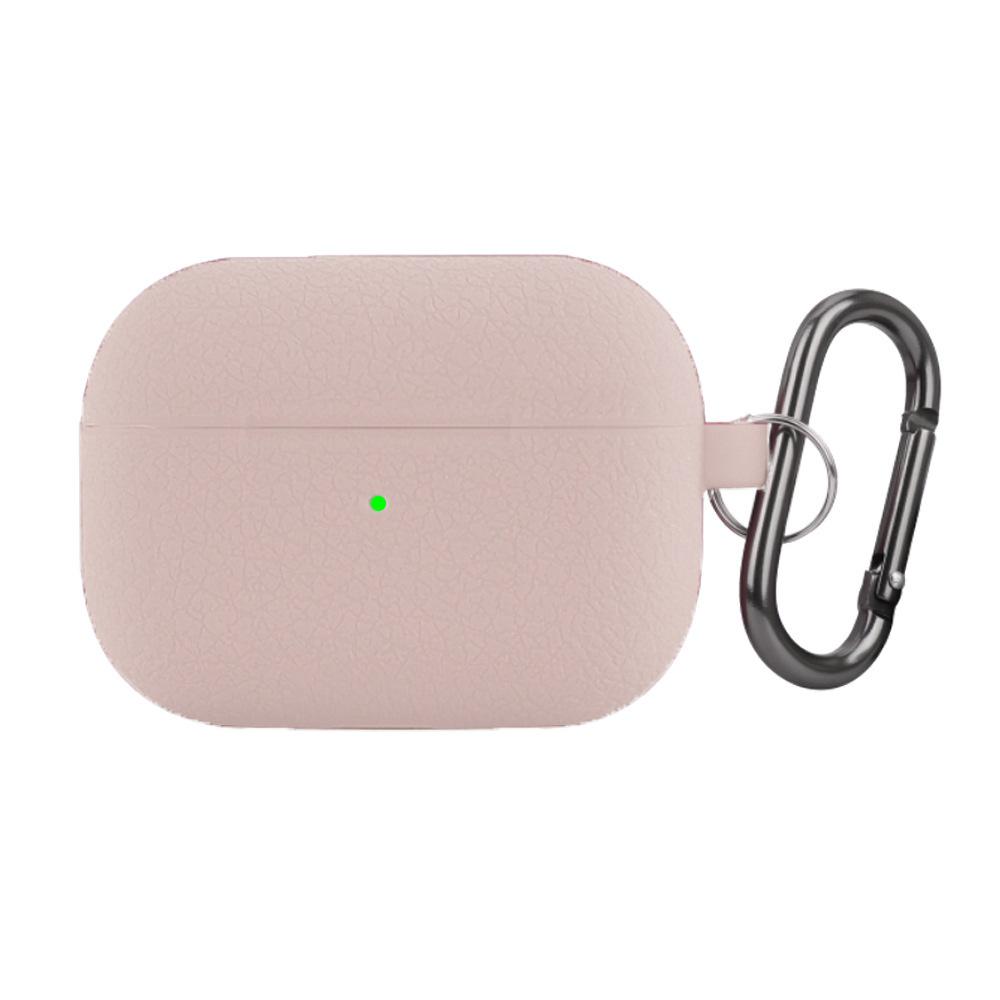 Lychee Pattern Silicone Case with Carabiner for AirPods Pro