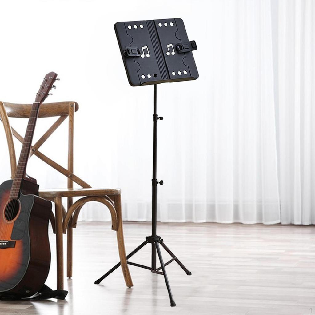 Folding Music Stand for Violin Players, Adjustable Desktop Book Holder Performance