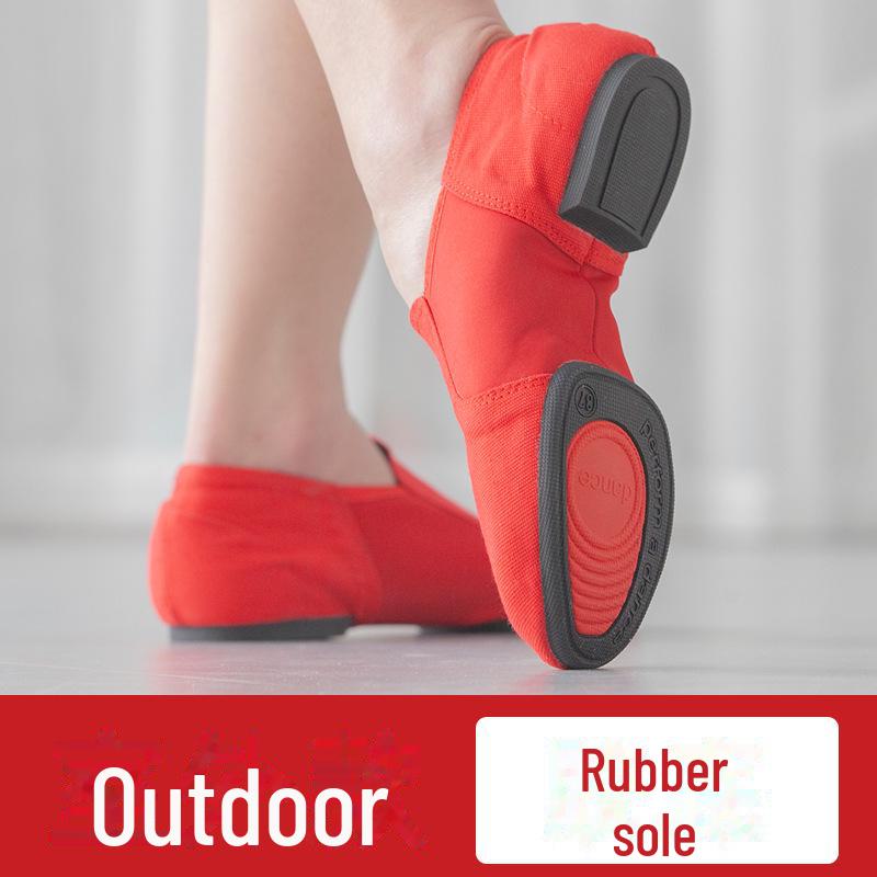 

Мягкая подошва, парусиновые туфли для джаза и балета для взрослых Outdoor, 39 красный