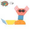Wooden Pattern Blocks Set Geometric Shape Puzzle Educational Jigsaw Puzzle ToyJigsaw Puzzle Toy