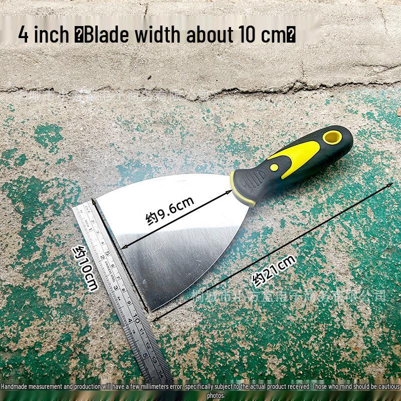 Stainless Steel Putty Knife with Dual-Color Handle and Mirror Finish
