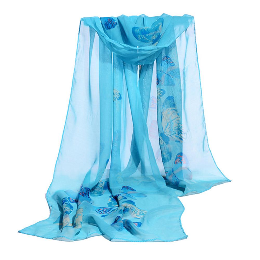 New Hot Fashion Party Scarves Shawl Butterfly Flower Shawl Wrap Silk Shawl Vintage Soft Soft La L6D0