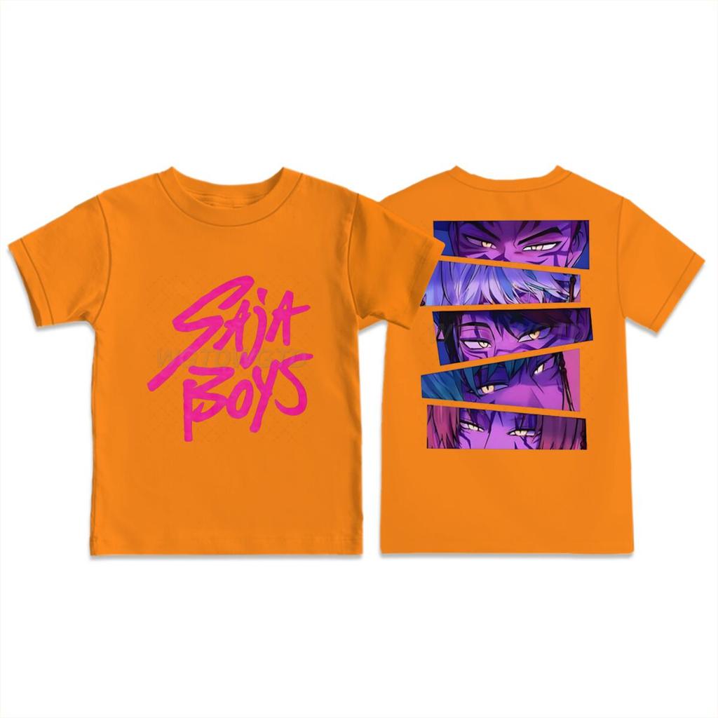 Cute Cartoon Printed T-shirt Children's Casual Short Sleeved Round Neck T-shirt Men's Women's T-shirt