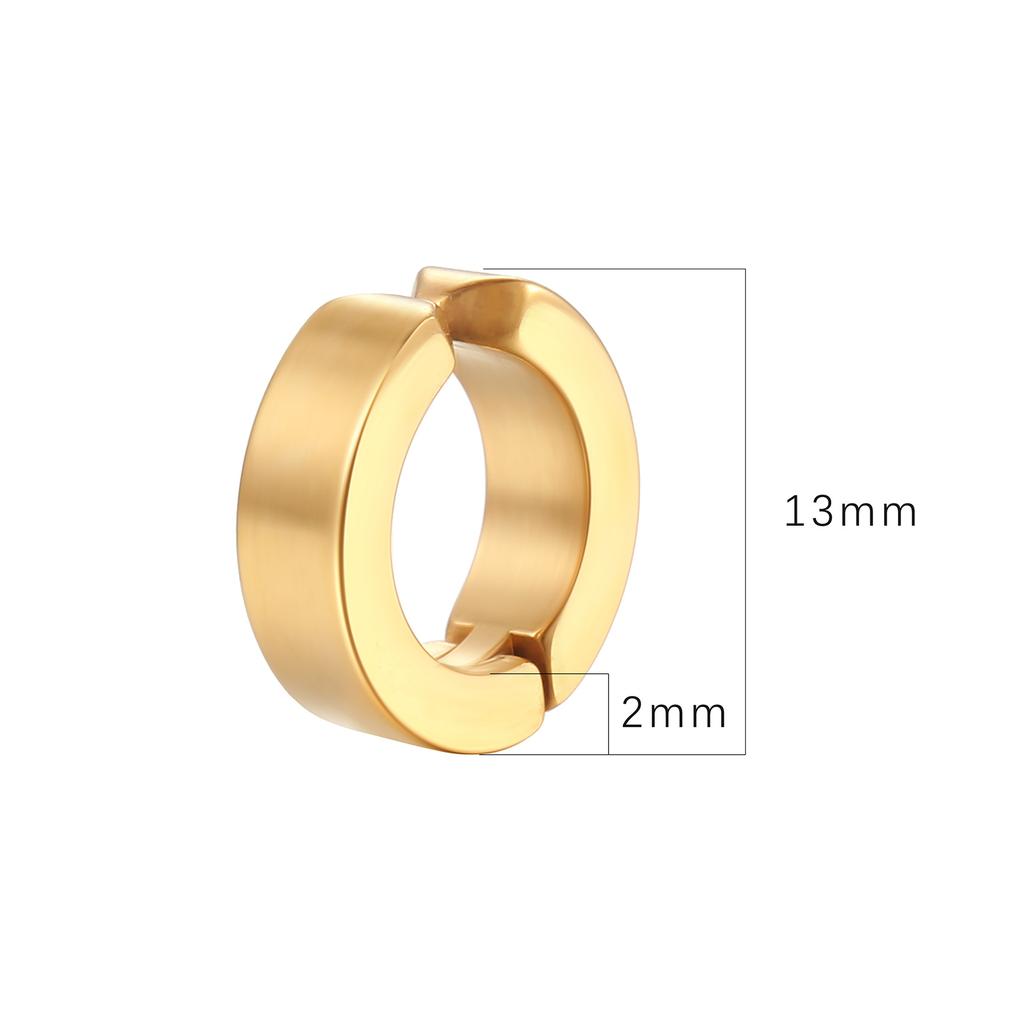 Versiunea coreeană la modă a stilului punk pentru bărbați, cercei mici din oțel inoxidabil rotund, fără găuri, fără perforare, cercei mici din oțel titan