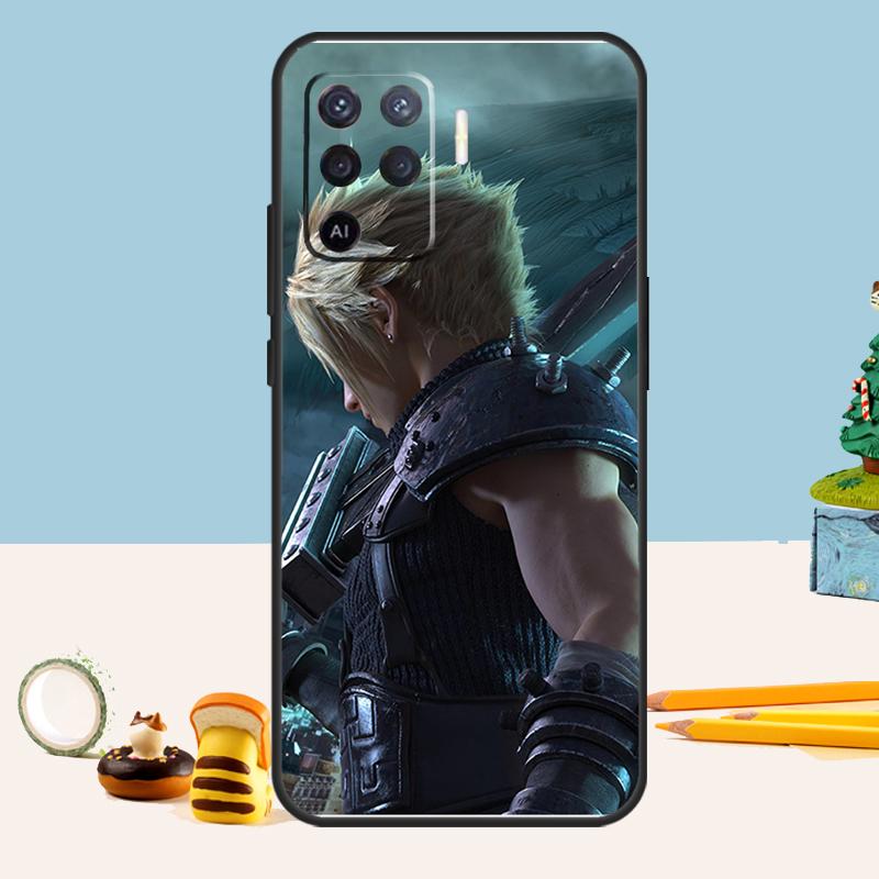 Final Fantasy VII Case For Oppo A80 A60 A40 A15 A16 A17 A57 A94 A74 A54 A76 A96 A18 A38 A58 A78 A98 A5 A6 Pro