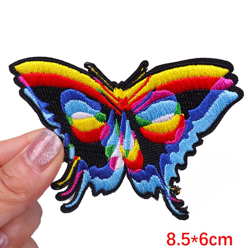 Horror Animal Butterfly Embroidered Patches Bear Cat Shark Patch Iron On Patches For Clothing Thermoadhesive Patches For Clothes