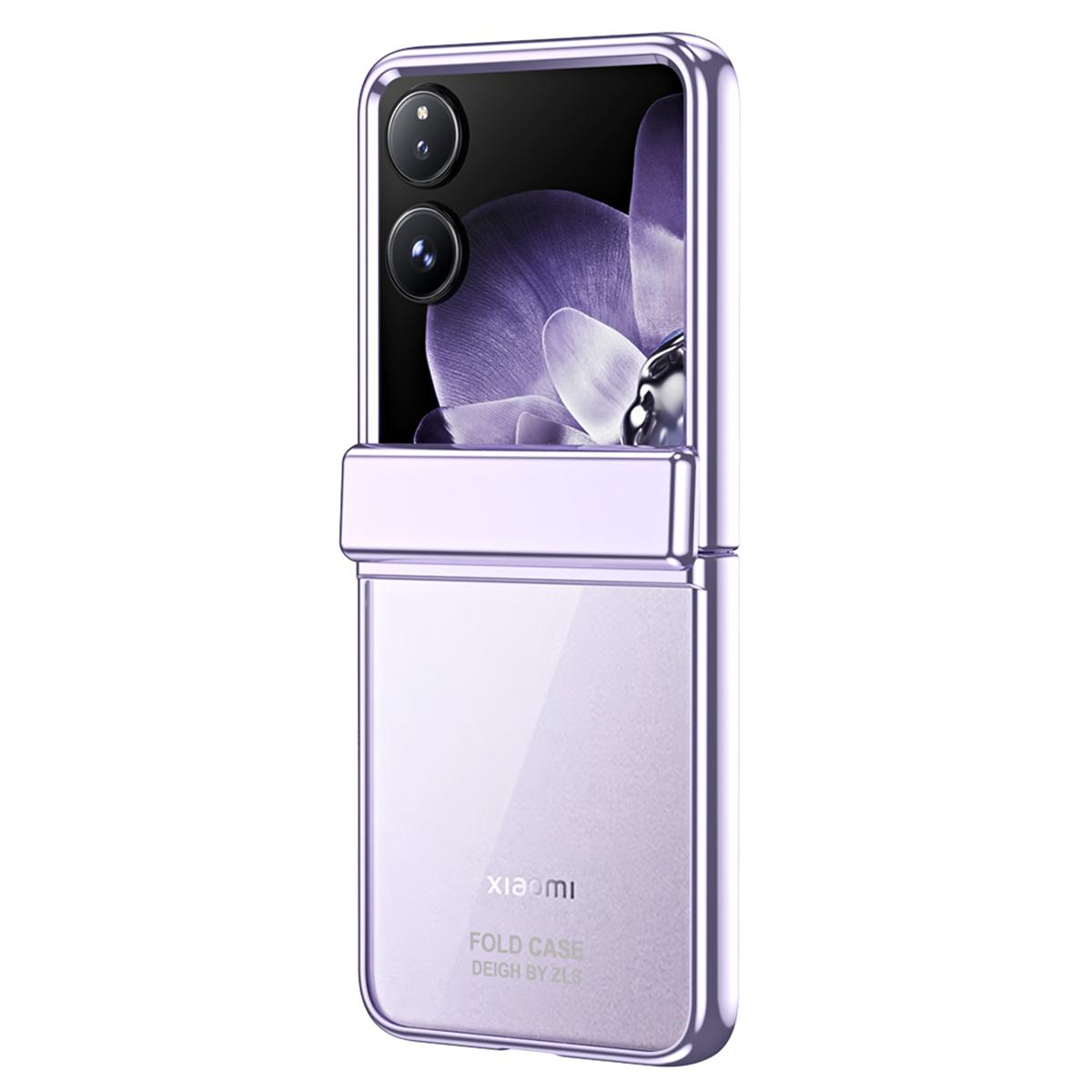 

For Xiaomi Mix Flip 5G Case Electroplating PC Folding Phone Cover Black