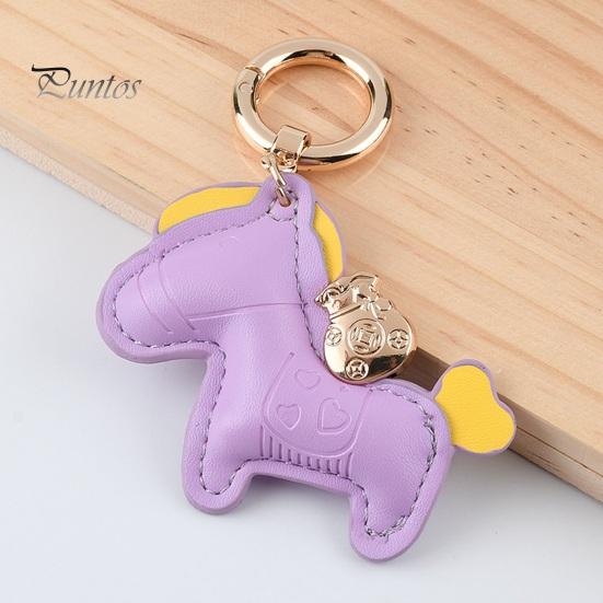 Kunstleder-Auto-Schlüsselanhänger, exquisite Mini-Tasche, stilvoll, langlebig, Geschenk, trendiges Ornament-Design, Pferde-Schlüsselanhänger