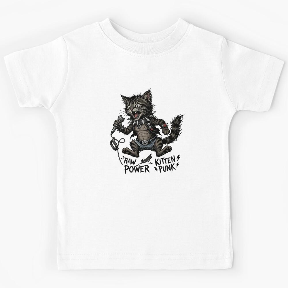 Power Punk Kitten - The Godfather of Punk raw Kids T-Shirt 140
