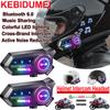 Kebidumei Bluetooth6.0 Motorcycle Helmet Intercom Headset Wireless Hands-free Call Phone Kit with Music Sharing Support FM