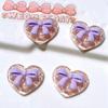 10 Pcs New Cute Cartoon Transparent Heart Shape Butterfly Junction Resin Scrapbook Diy Jewellery Hairpin Accessories Craft A60