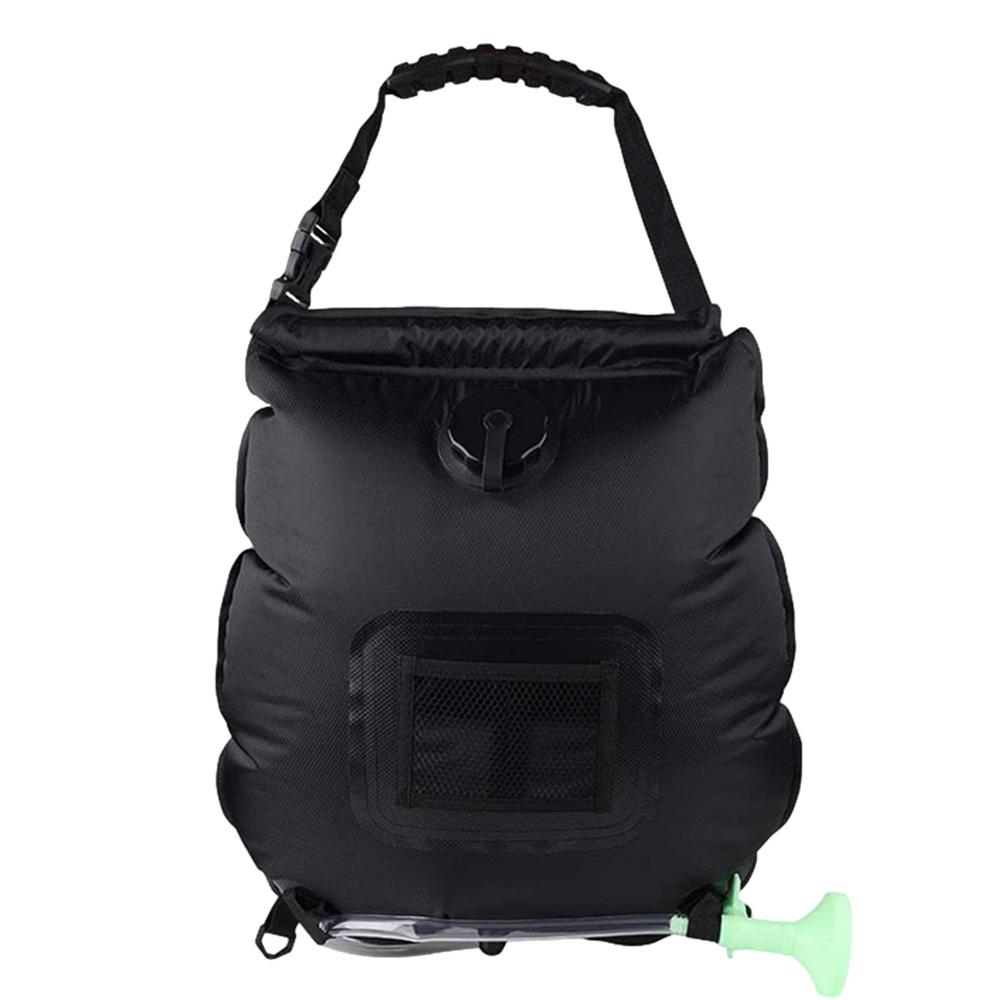 20L Shower Pouch Camping Shower Solar Heating Water Pouch Folding Water Canister Camping Bucket Bottle Pouch Camping Supplies
