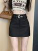 Gray Spicy Women's High Waist A-line Anti-exposure Slimming Short Skirt