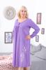 Damen Nachthemd – Locker sitzend, Longline mit Knopfdetail & elegantem Druck, Weicher & atmungsaktiver Stoff, Jede Jahreszeit, 8248-001-33 HC