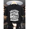 Summer Men's Fashion Print Short Sleeve T-Shirt,Round Neck ,Casual